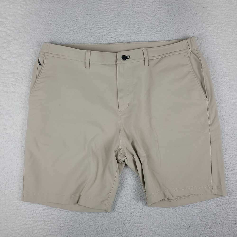 Public Rec Workday Shorts Mens 40 Beige 9" Inseam Hybrid Chino Performance Golf